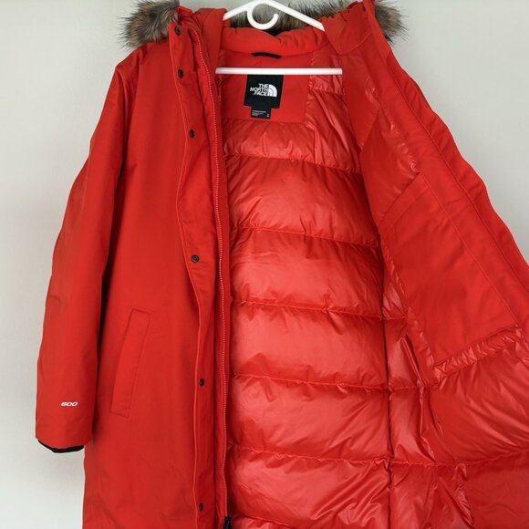 The North Face Women Arctic Parka Down Coat 600 Fill Fiery Red Plus Sz 2XL NWT - Picture 4 of 14